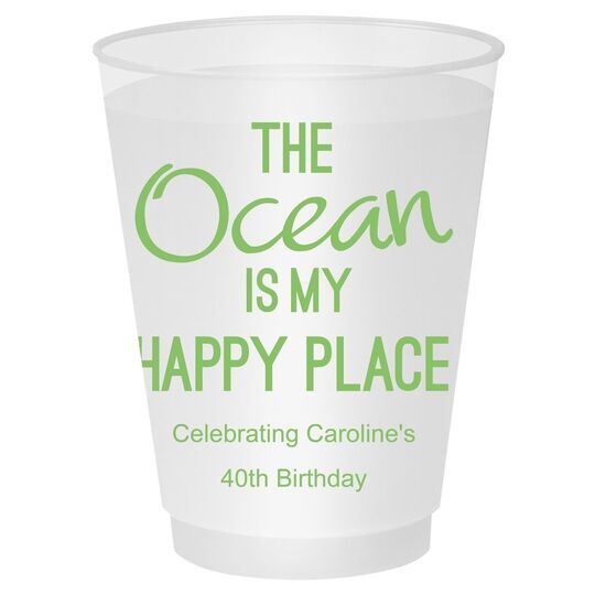 The Ocean is My Happy Place Shatterproof Cups